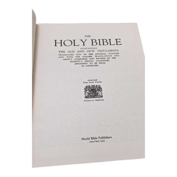 Holy Bible Family Heritage World Bible Publishers Large White Presentation KJV - Picture 8 of 9